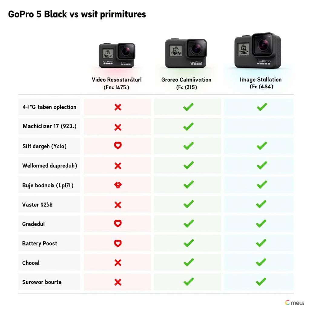 GoPro 5 Black So Sánh Đối Thủ