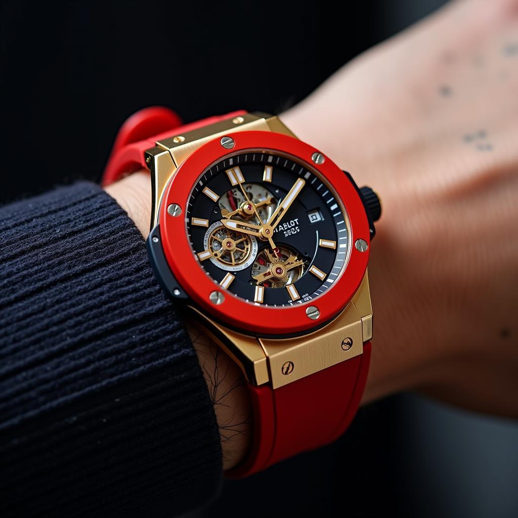 Đồng Hồ Hublot Đỏ King Gold