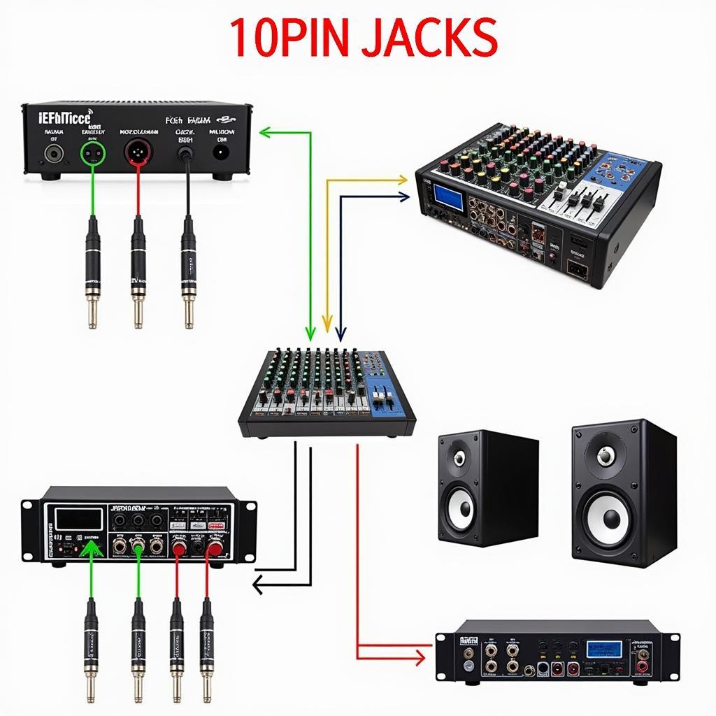 Ứng dụng của jack 10 pin trong hệ thống âm thanh chuyên nghiệp