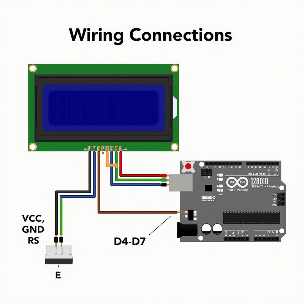 Sơ đồ kết nối LCD với Arduino