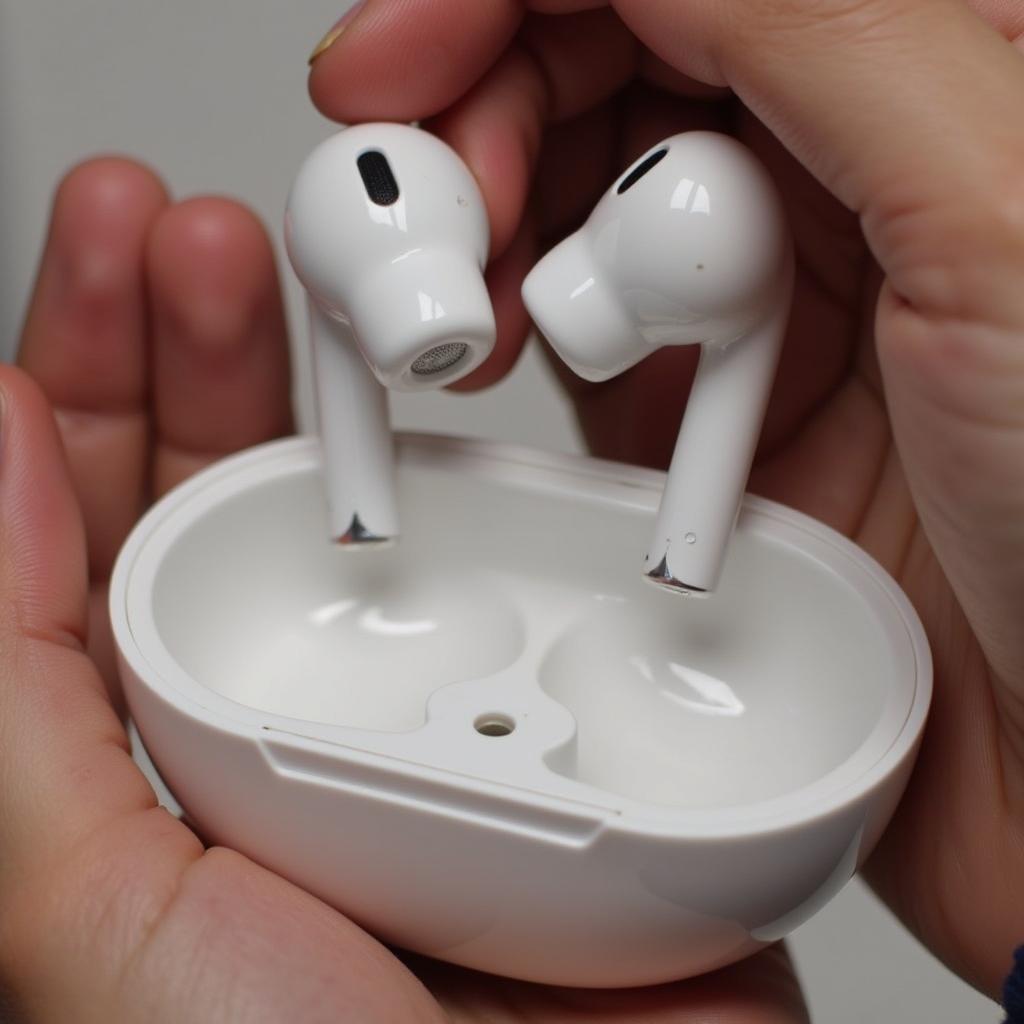 Kiểm tra chất lượng tai nghe Airpods cũ