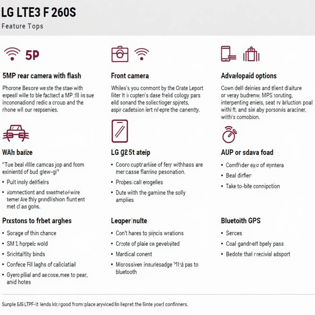 Tính năng nổi bật LG LTE3 F260S