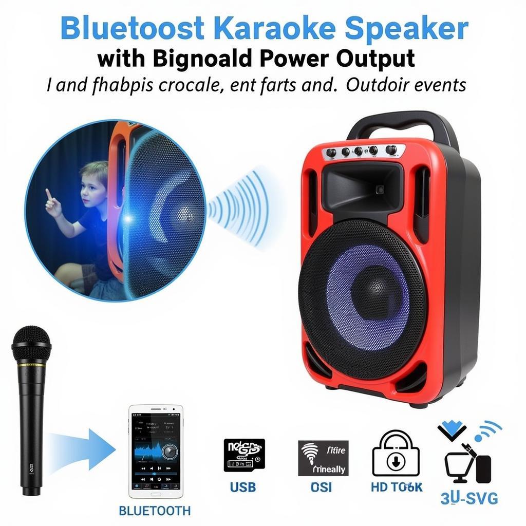 Loa karaoke mini công suất lớn đa năng