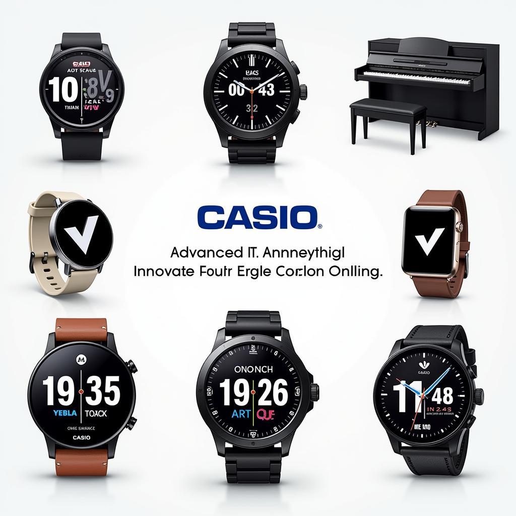 Logo Casio trên các sản phẩm công nghệ tiên tiến