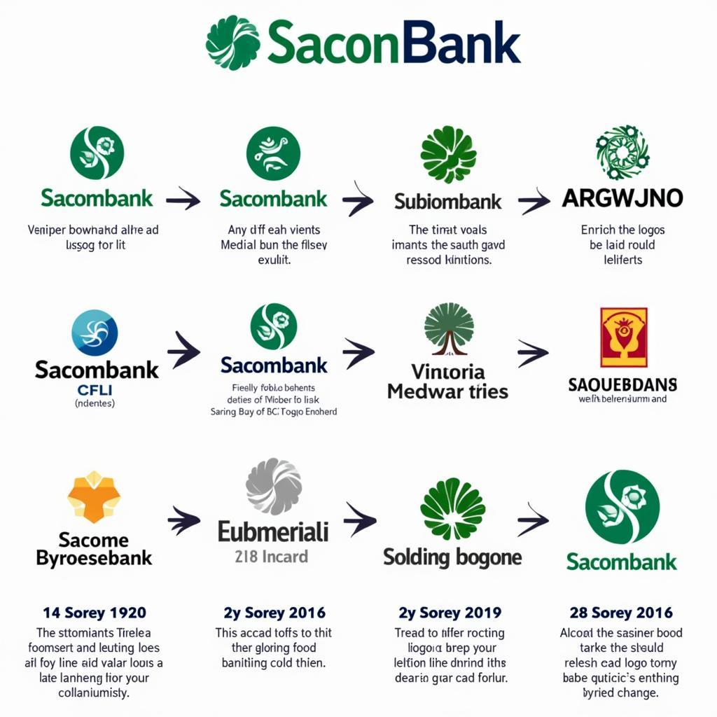 Sự phát triển của Logo Ngân Hàng Sacombank qua các thời kỳ