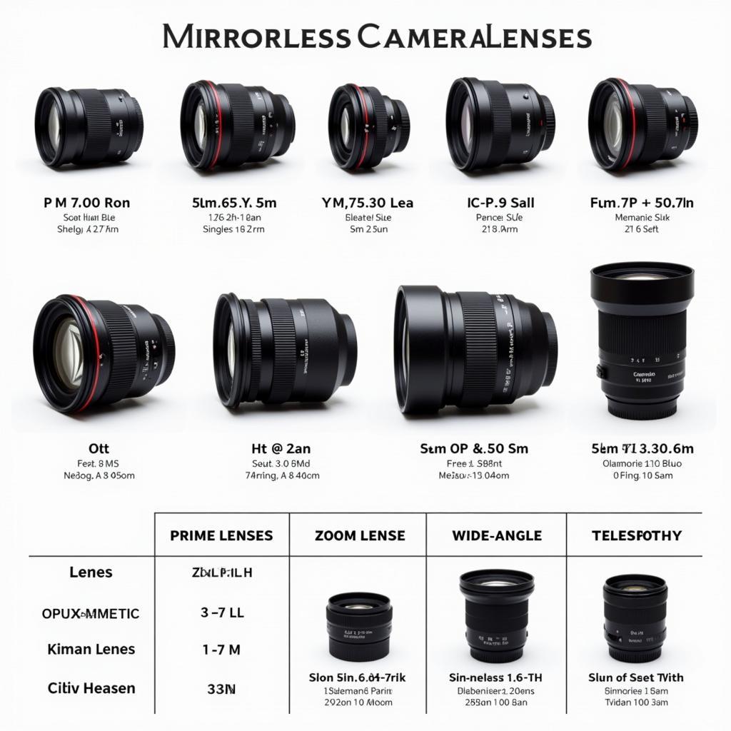 Các Loại Ống Kính Máy Ảnh Mirrorless