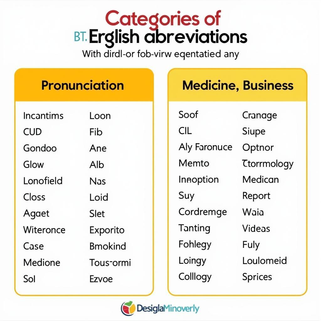 Phân loại những từ viết tắt tiếng Anh theo cách phát âm và lĩnh vực