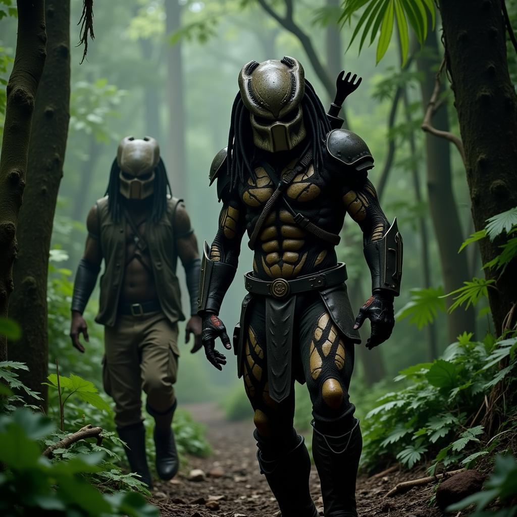 Cảnh săn mồi kinh điển trong Predator 2010