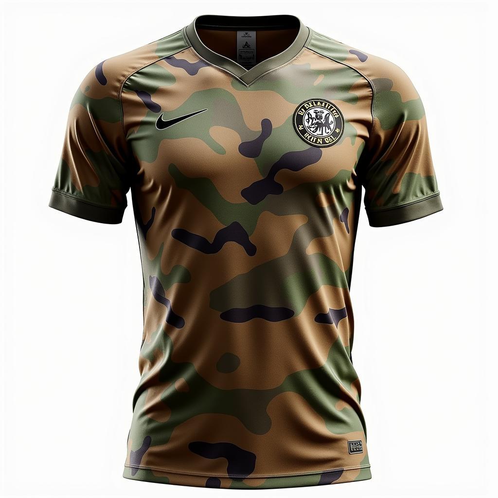 Quần áo đá bóng độc lạ họa tiết Camouflage