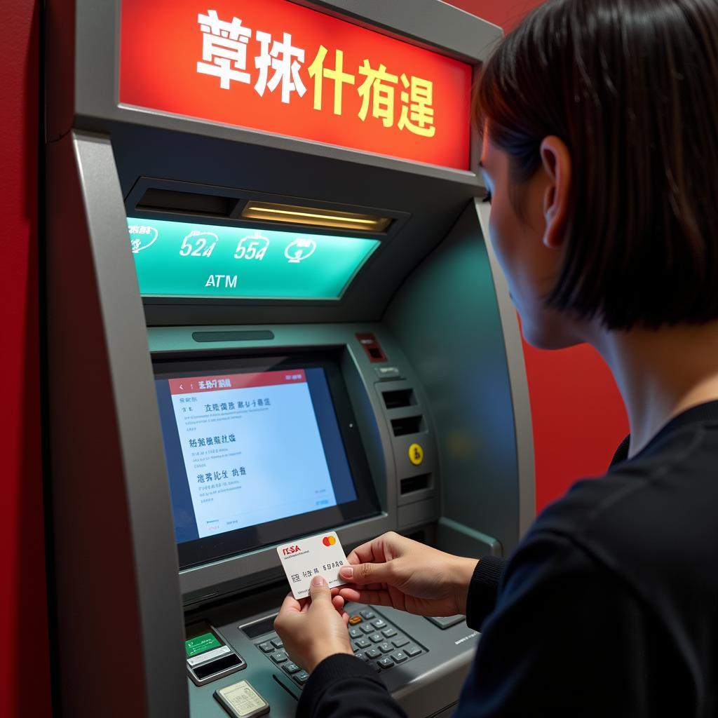 Rút tiền thẻ Trung Quốc tại ATM