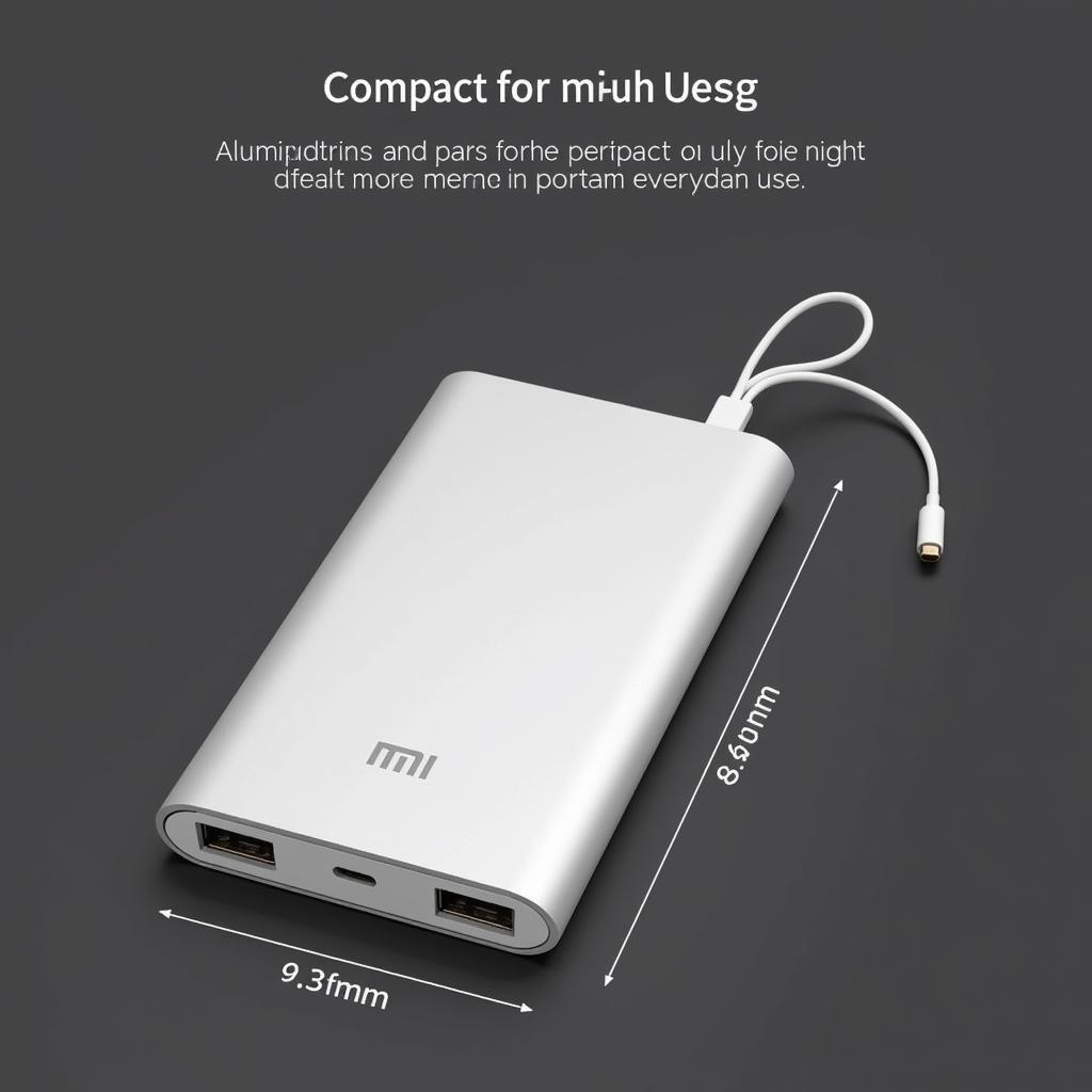 Sạc dự phòng Xiaomi Gen 2 10000mAh: Thiết kế nhỏ gọn