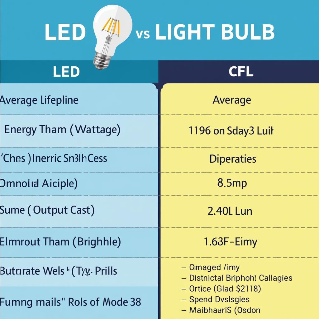 So Sánh Giá Bóng Đèn Tiết Kiệm Điện LED và CFL