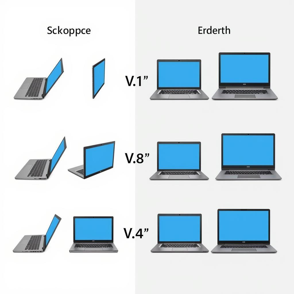 So sánh kích thước laptop