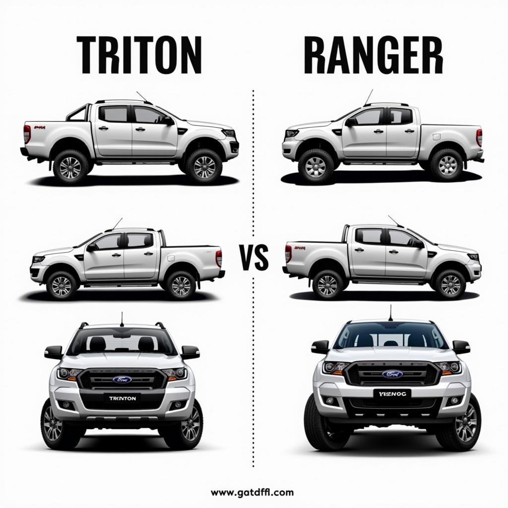 So sánh ngoại thất Triton và Ranger