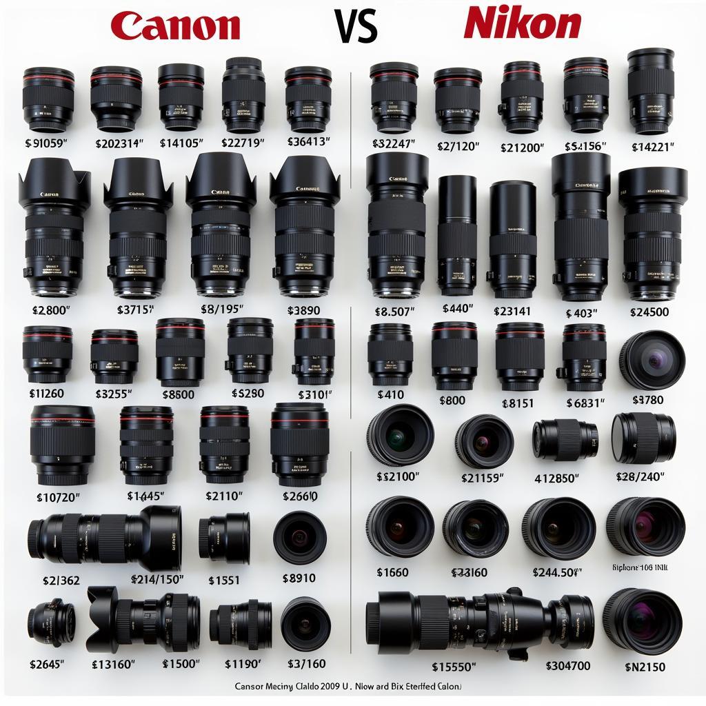 So sánh ống kính Canon và Nikon