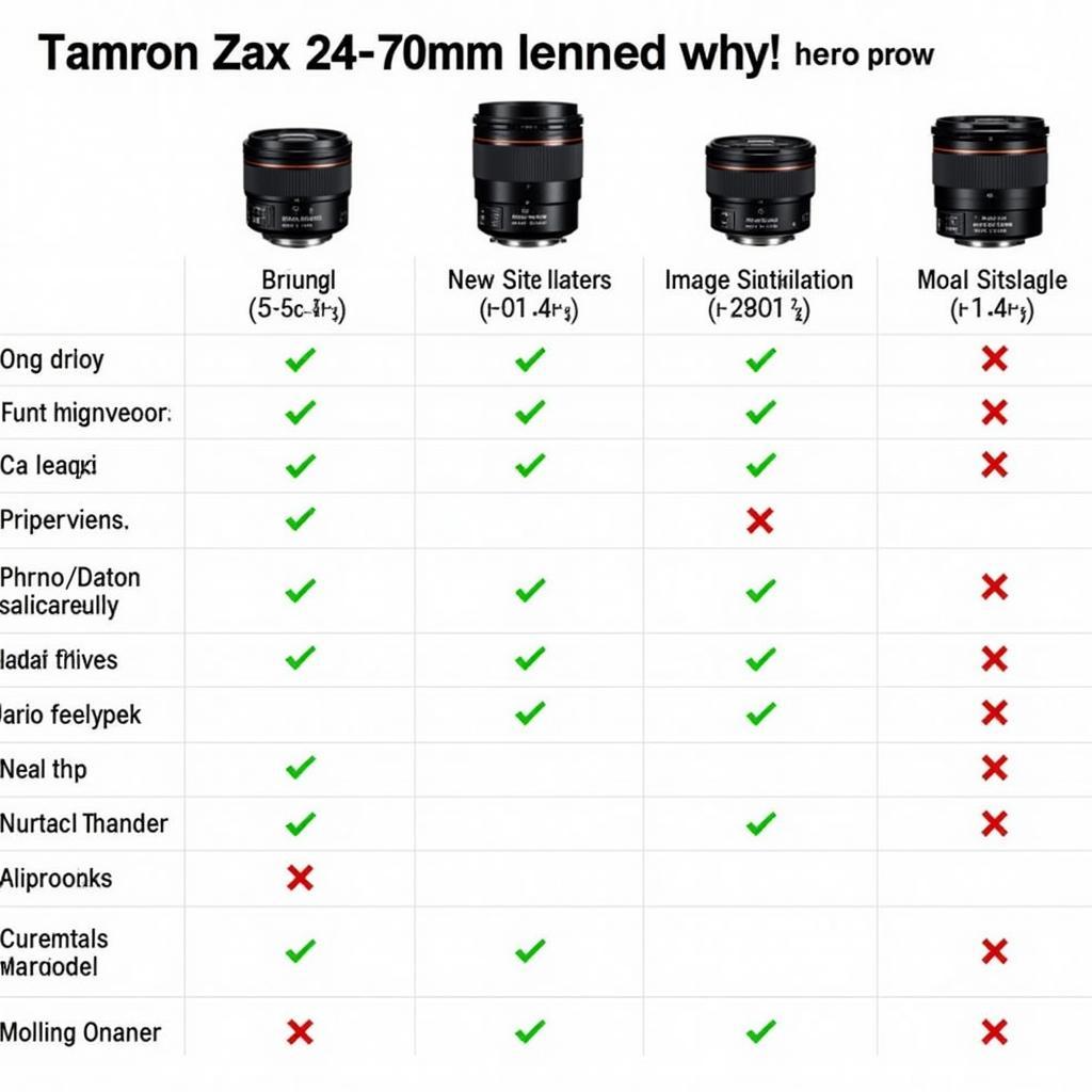 So sánh Tamron 24-70 với các ống kính khác cùng phân khúc