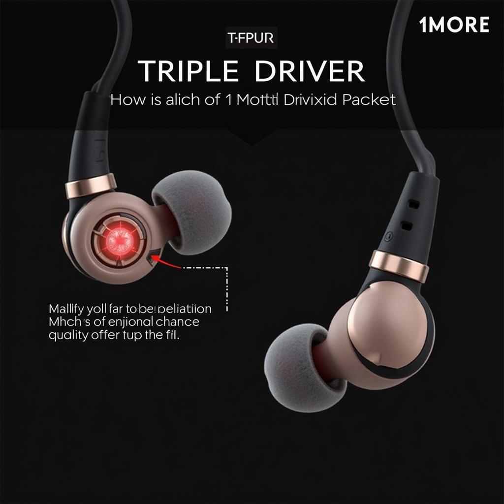 Tai nghe 1MORE Triple Driver In-Ear với công nghệ driver ba đường tiếng