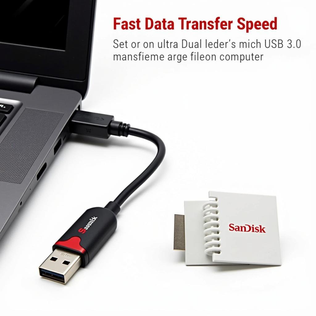 USB Sandisk Ultra Dual 3.0: Kết nối với máy tính