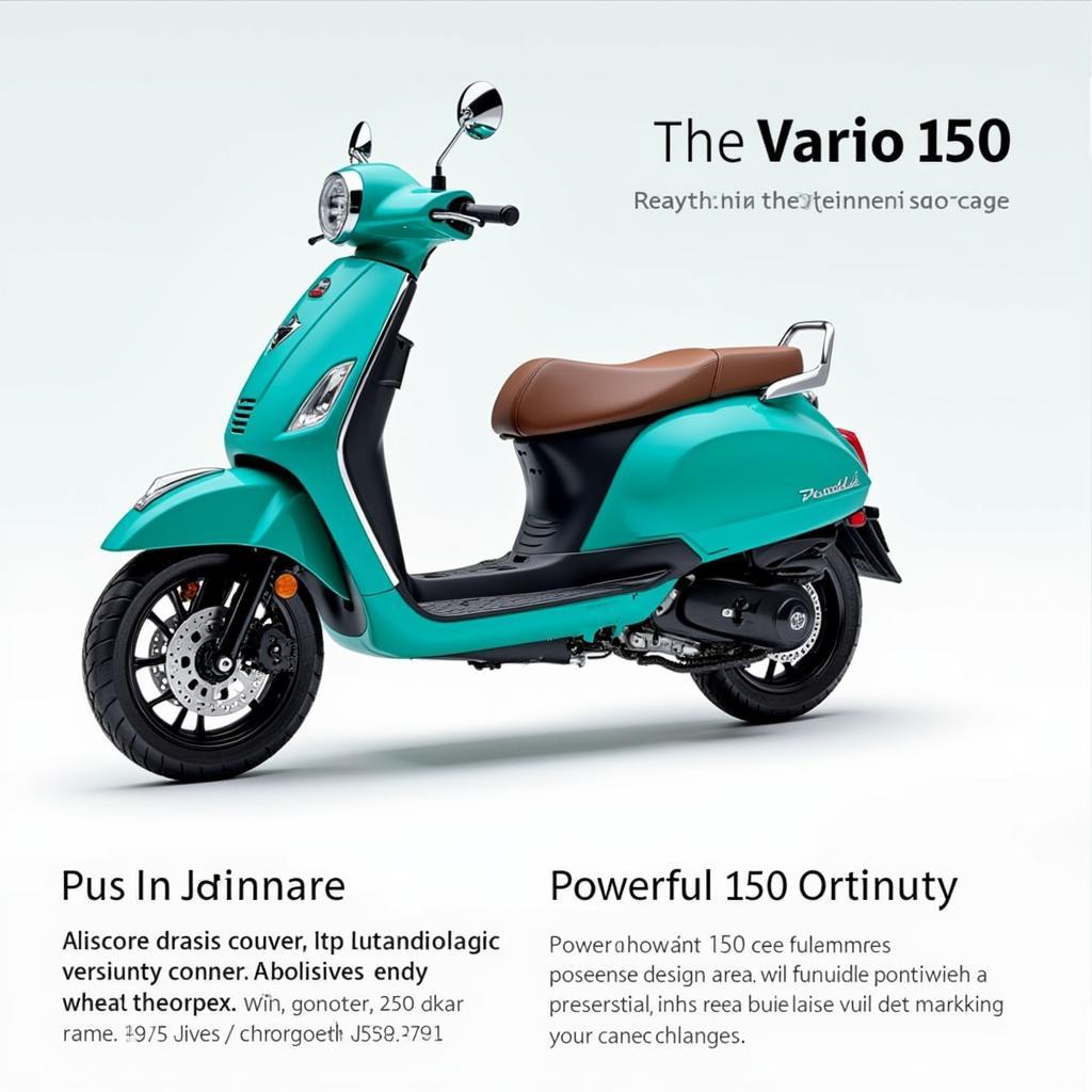 Vario 150 xanh ngọc bích với thiết kế mạnh mẽ và thể thao