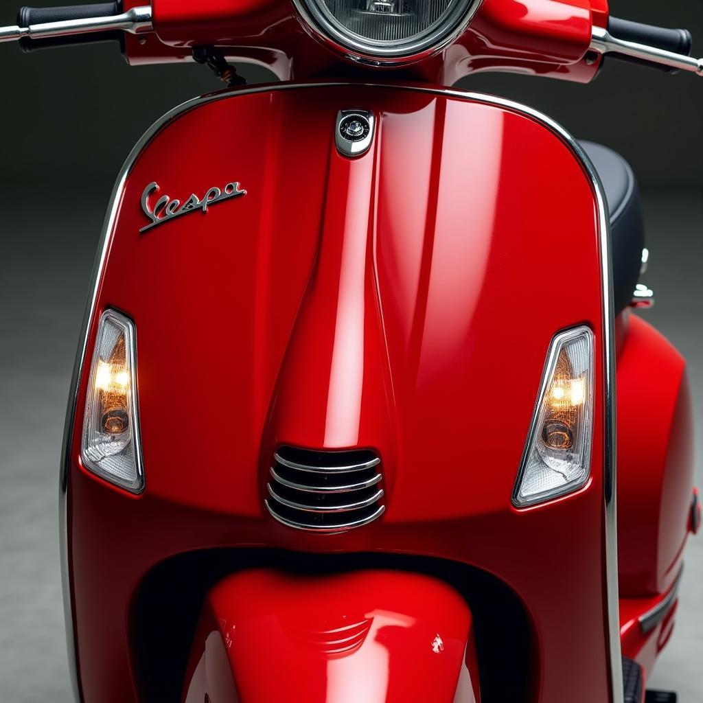 Vespa Primavera màu đỏ thiết kế tinh tế